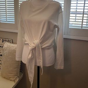 Cute white long sleeve crop